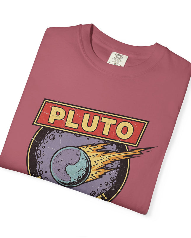 The 'Pluto, Never Forget!' Deco  Unisex Garment-Dyed T-shirt
