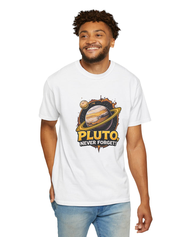 The 'Pluto, Never Forget!' Cart  Unisex Garment-Dyed T-shirt