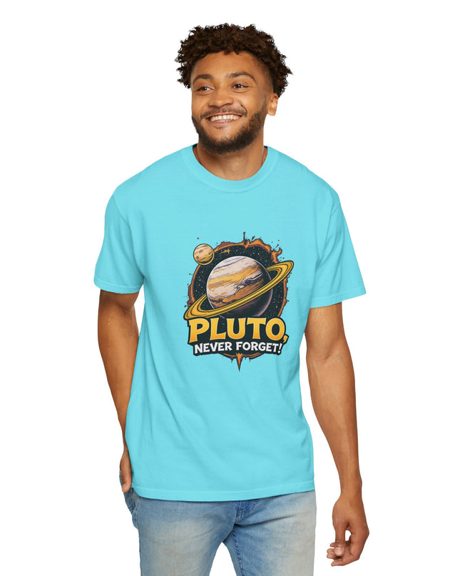 The 'Pluto, Never Forget!' Cart  Unisex Garment-Dyed T-shirt