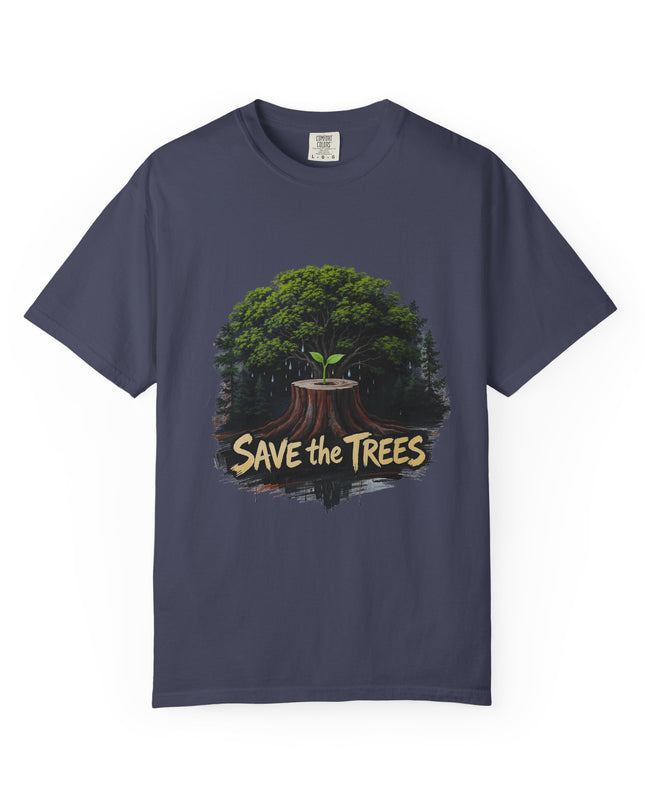 The  'Save The Trees!'  Crying Trees Unisex Garment-Dyed T-shirt
