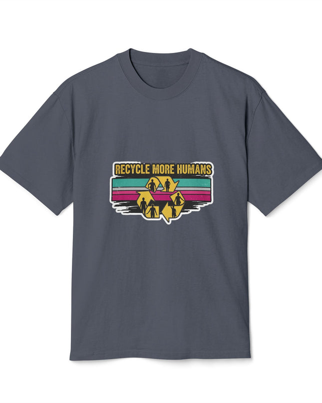 The 'Recycle More Humans' v1 T-Shirt, Eco-Friendly Graphic Tee, Save the Earth Apparel, Sustainable Clothing, Upcycled Materials Shirt