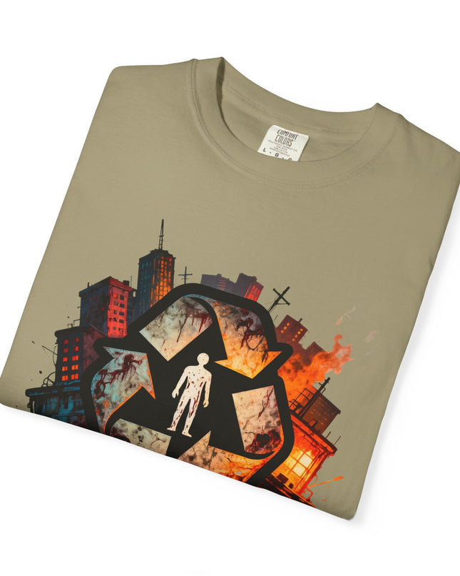 The 'Recycle More Humans!' Urban  Unisex Garment-Dyed T-shirt