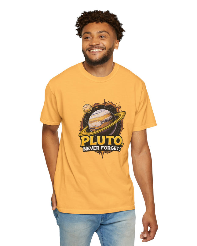 The 'Pluto, Never Forget!' Cart  Unisex Garment-Dyed T-shirt