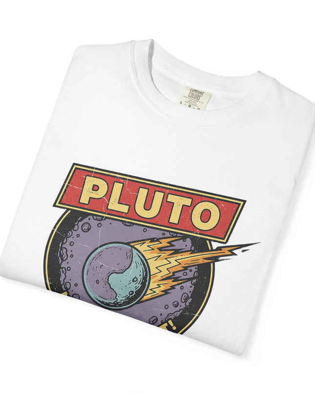 The 'Pluto, Never Forget!' Deco  Unisex Garment-Dyed T-shirt