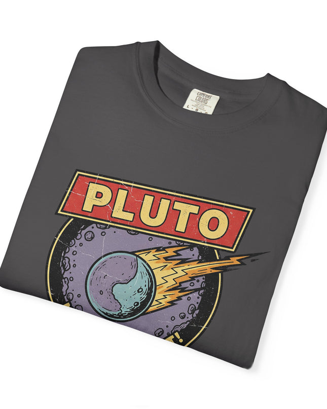 The 'Pluto, Never Forget!' Deco  Unisex Garment-Dyed T-shirt