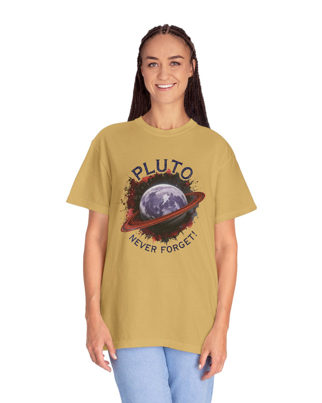 The 'Pluto, Never Forget!' Dram  Unisex Garment-Dyed T-shirt