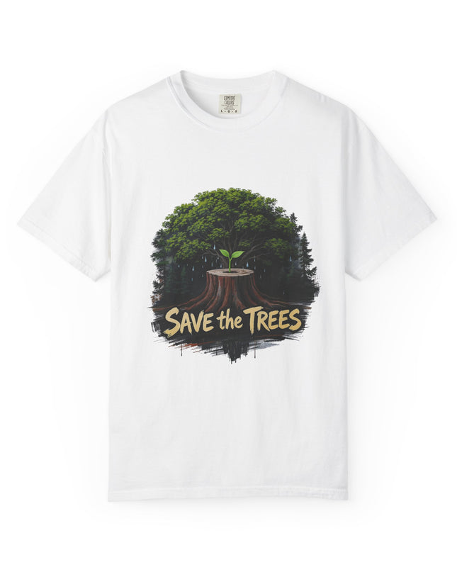 The  'Save The Trees!'  Crying Trees Unisex Garment-Dyed T-shirt