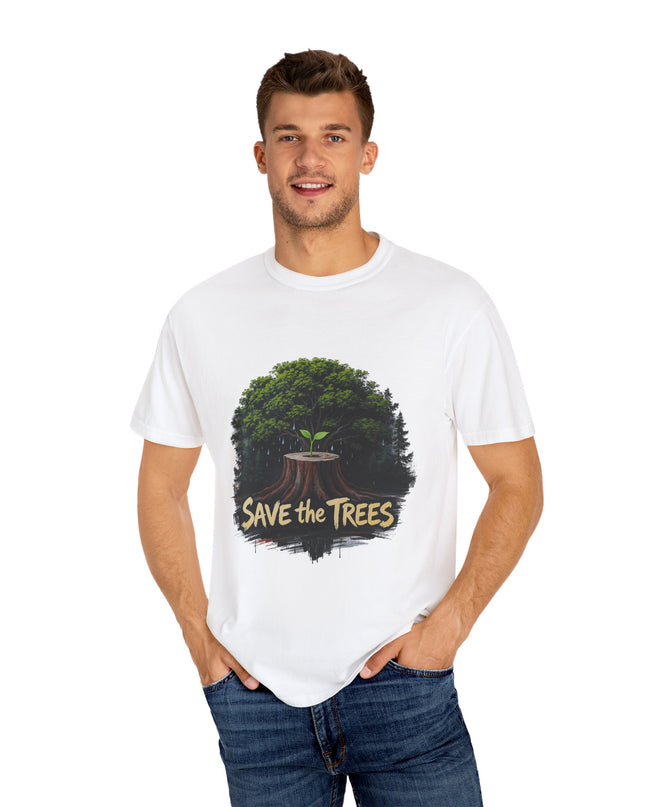 The  'Save The Trees!'  Crying Trees Unisex Garment-Dyed T-shirt