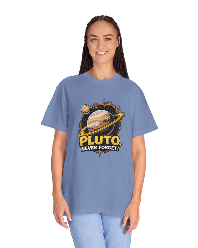 The 'Pluto, Never Forget!' Cart  Unisex Garment-Dyed T-shirt