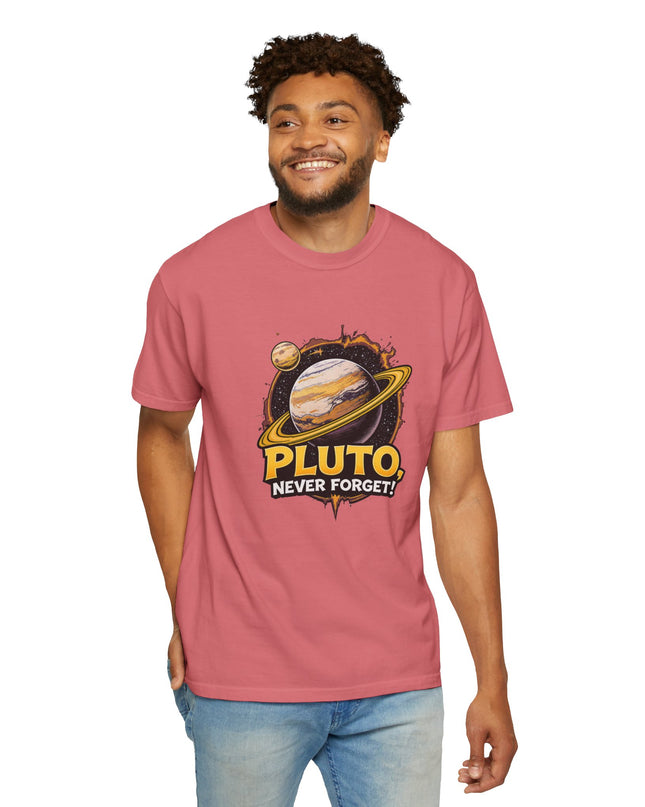 The 'Pluto, Never Forget!' Cart  Unisex Garment-Dyed T-shirt
