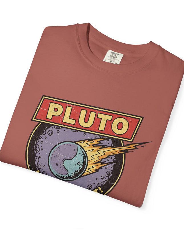 The 'Pluto, Never Forget!' Deco  Unisex Garment-Dyed T-shirt
