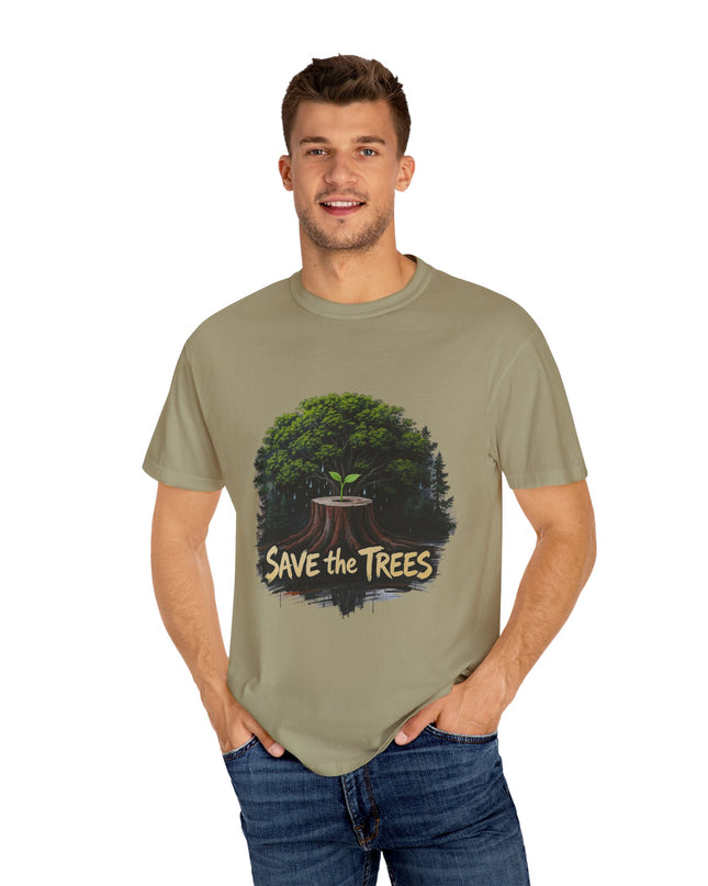 The  'Save The Trees!'  Crying Trees Unisex Garment-Dyed T-shirt