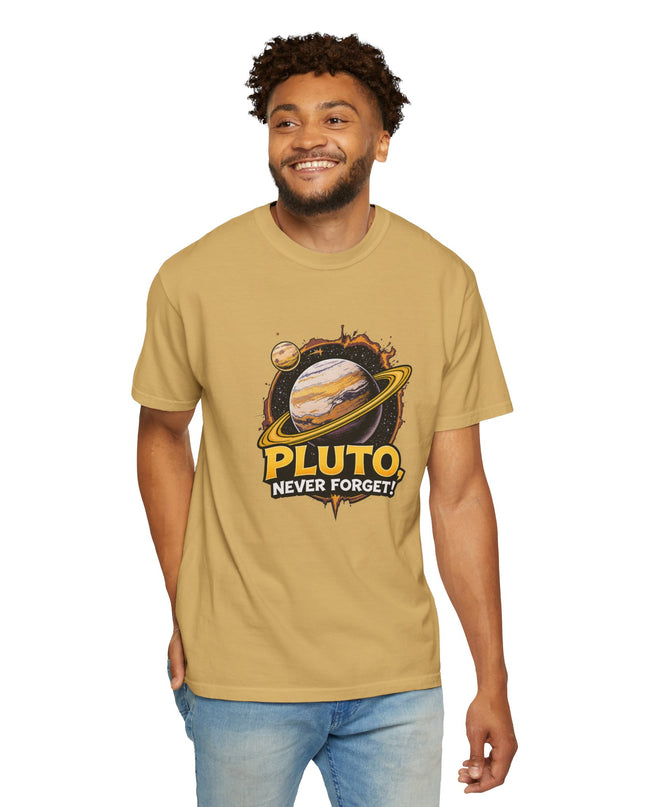 The 'Pluto, Never Forget!' Cart  Unisex Garment-Dyed T-shirt