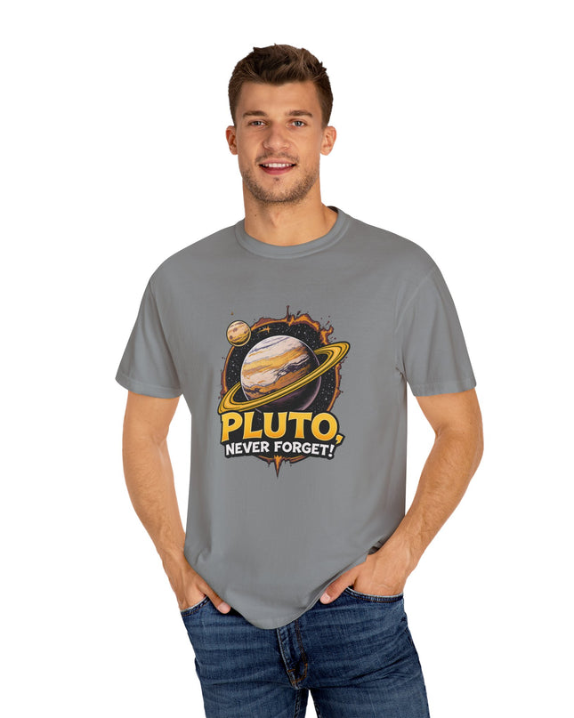 The 'Pluto, Never Forget!' Cart  Unisex Garment-Dyed T-shirt