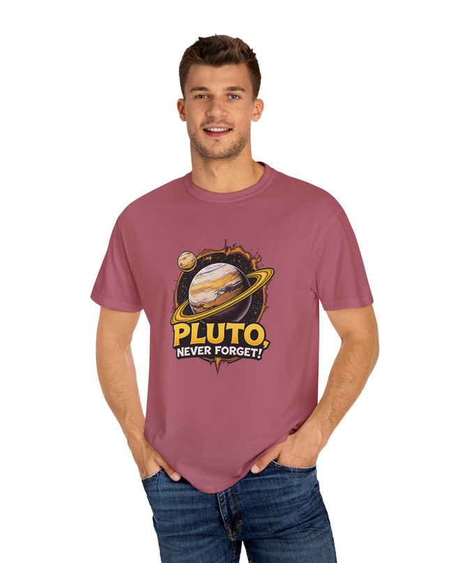 The 'Pluto, Never Forget!' Cart  Unisex Garment-Dyed T-shirt