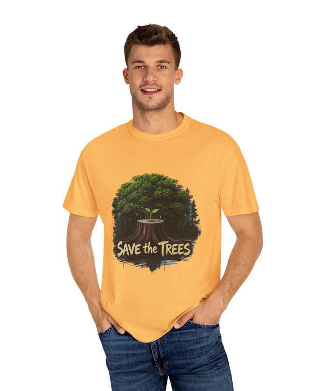 The  'Save The Trees!'  Crying Trees Unisex Garment-Dyed T-shirt
