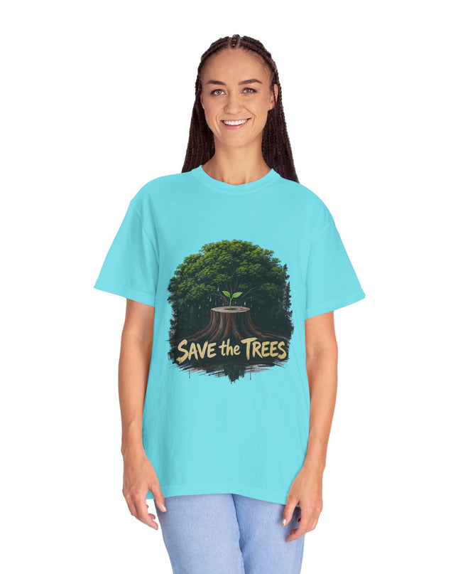 The  'Save The Trees!'  Crying Trees Unisex Garment-Dyed T-shirt