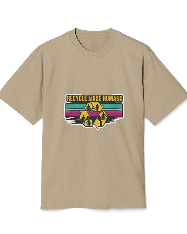 The 'Recycle More Humans' v1 T-Shirt, Eco-Friendly Graphic Tee, Save the Earth Apparel, Sustainable Clothing, Upcycled Materials Shirt