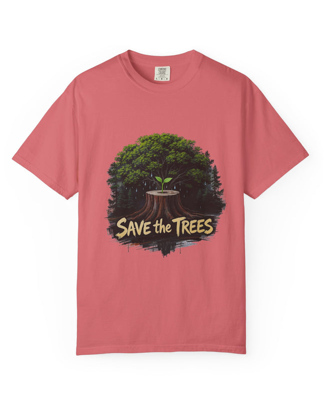 The  'Save The Trees!'  Crying Trees Unisex Garment-Dyed T-shirt