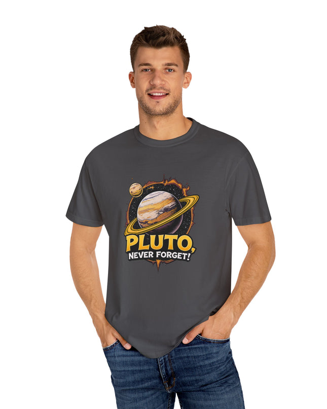 The 'Pluto, Never Forget!' Cart  Unisex Garment-Dyed T-shirt