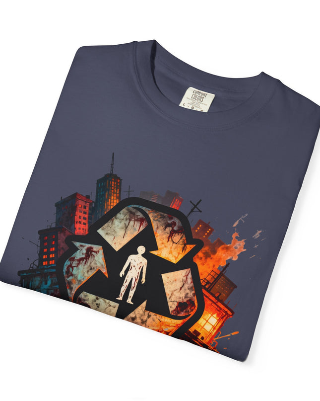 The 'Recycle More Humans!' Urban  Unisex Garment-Dyed T-shirt