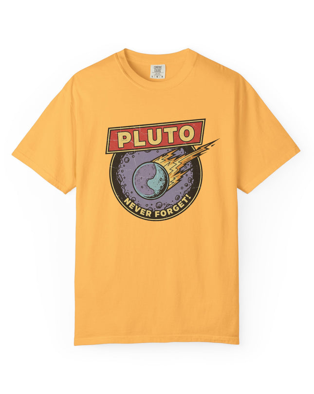 The 'Pluto, Never Forget!' Deco  Unisex Garment-Dyed T-shirt