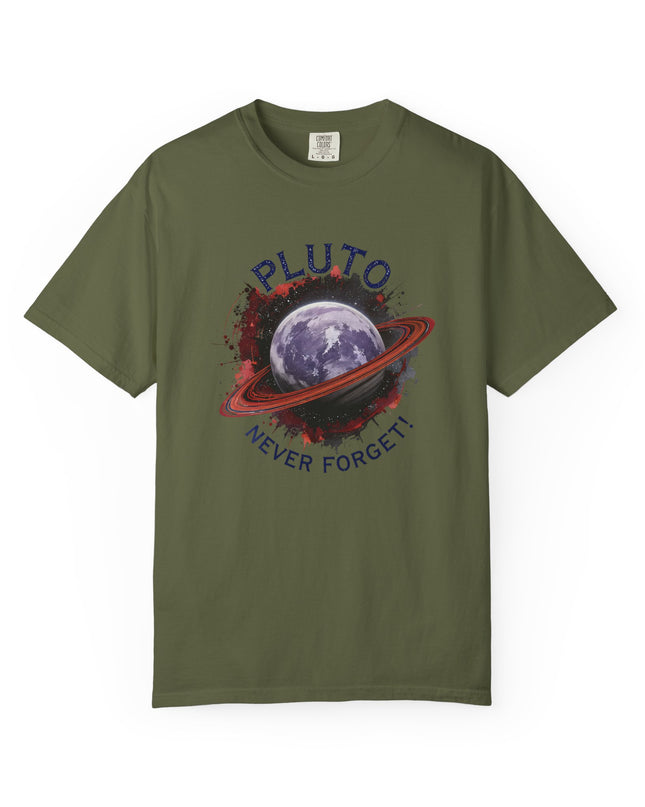 The 'Pluto, Never Forget!' Dram  Unisex Garment-Dyed T-shirt