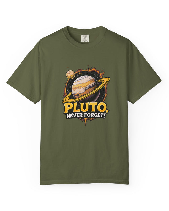 The 'Pluto, Never Forget!' Cart  Unisex Garment-Dyed T-shirt