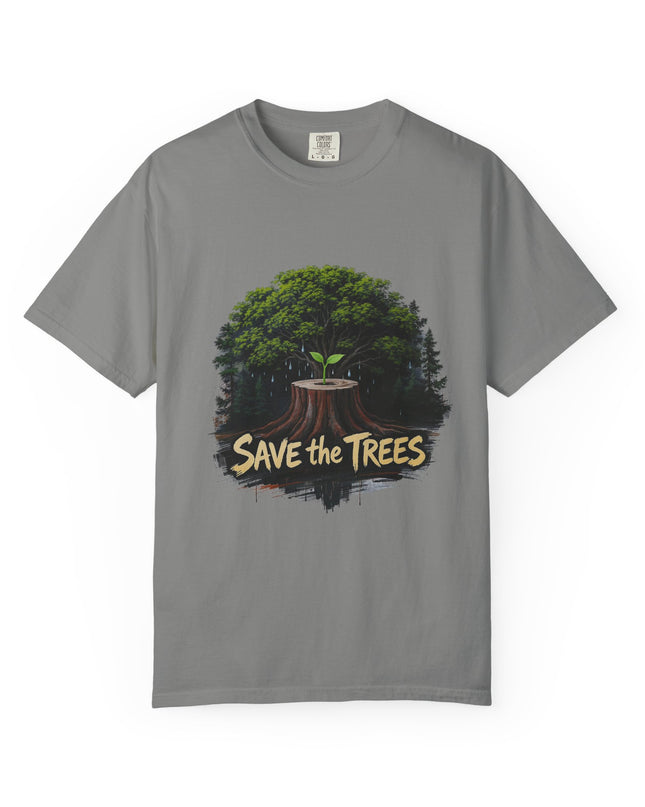 The  'Save The Trees!'  Crying Trees Unisex Garment-Dyed T-shirt