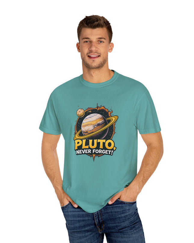The 'Pluto, Never Forget!' Cart  Unisex Garment-Dyed T-shirt
