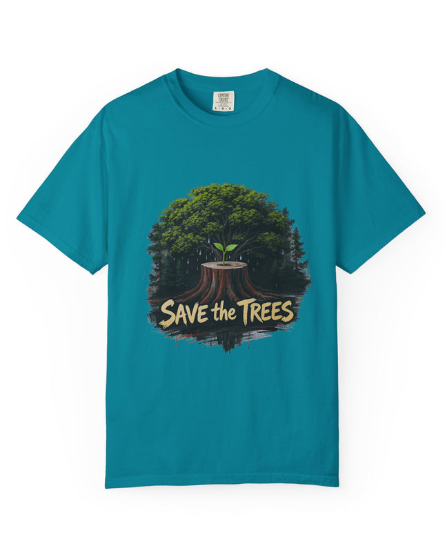 The  'Save The Trees!'  Crying Trees Unisex Garment-Dyed T-shirt