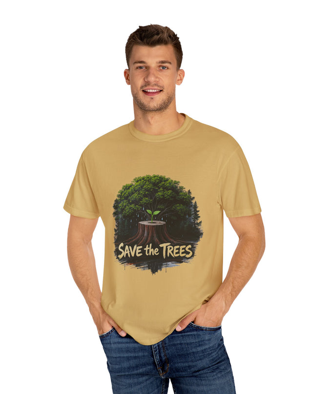 The  'Save The Trees!'  Crying Trees Unisex Garment-Dyed T-shirt