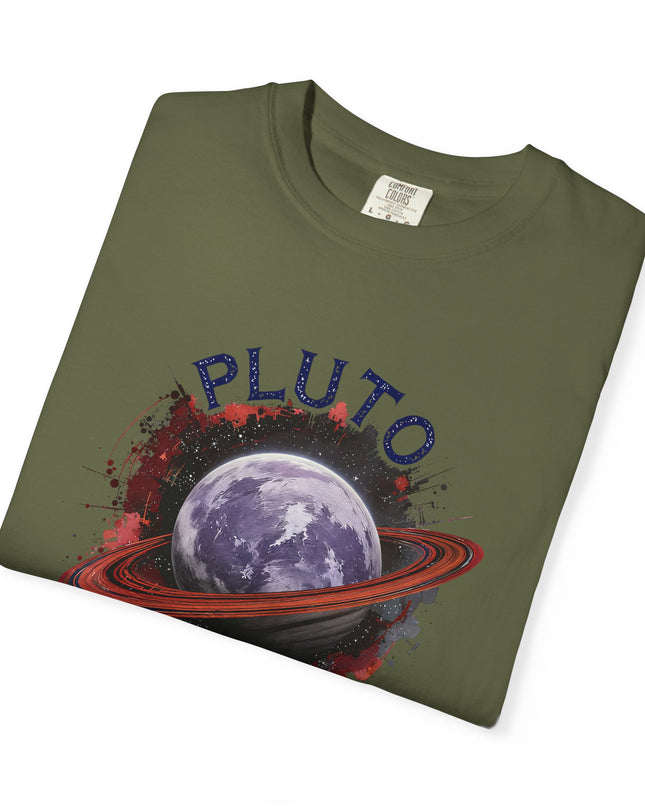 The 'Pluto, Never Forget!' Dram  Unisex Garment-Dyed T-shirt