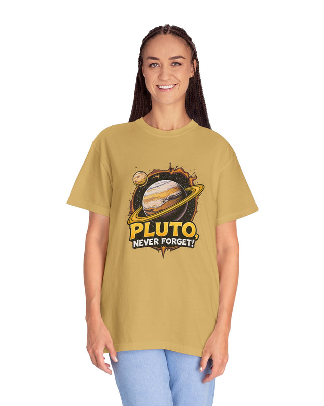 The 'Pluto, Never Forget!' Cart  Unisex Garment-Dyed T-shirt