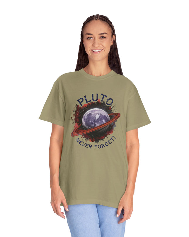 The 'Pluto, Never Forget!' Dram  Unisex Garment-Dyed T-shirt