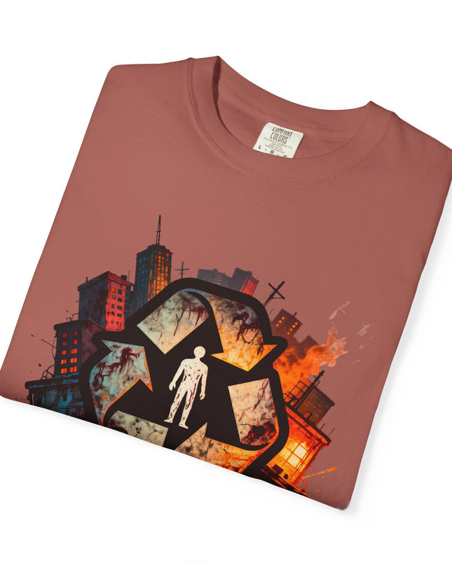 The 'Recycle More Humans!' Urban  Unisex Garment-Dyed T-shirt