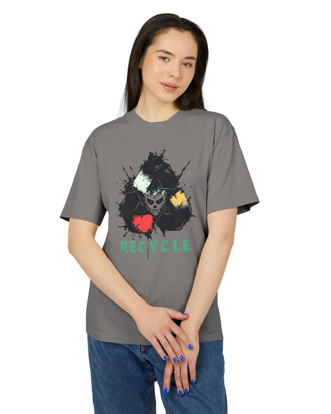 The 'Recycle More Humans' v2 T-Shirt, Eco-Friendly Graphic Tee, Save the Earth Apparel, Sustainable Clothing, Upcycled Materials Shirt
