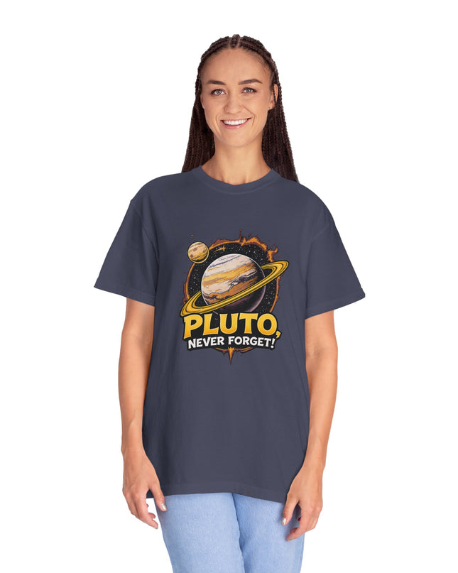 The 'Pluto, Never Forget!' Cart  Unisex Garment-Dyed T-shirt
