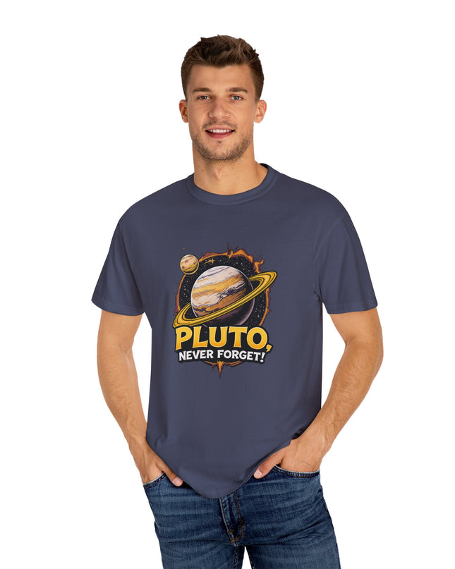 The 'Pluto, Never Forget!' Cart  Unisex Garment-Dyed T-shirt
