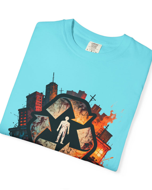 The 'Recycle More Humans!' Urban  Unisex Garment-Dyed T-shirt