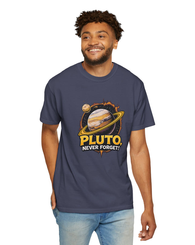 The 'Pluto, Never Forget!' Cart  Unisex Garment-Dyed T-shirt