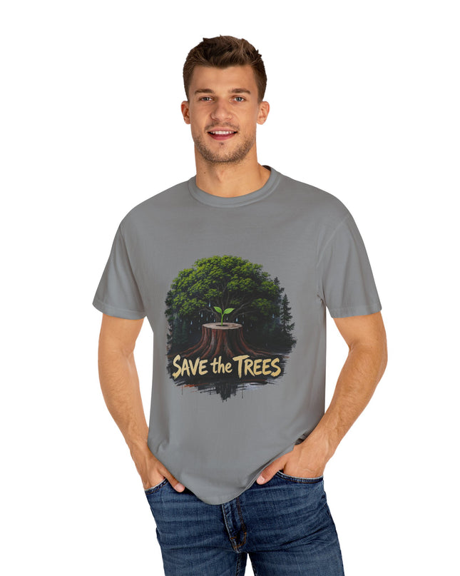 The  'Save The Trees!'  Crying Trees Unisex Garment-Dyed T-shirt