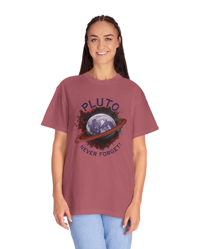 The 'Pluto, Never Forget!' Dram  Unisex Garment-Dyed T-shirt