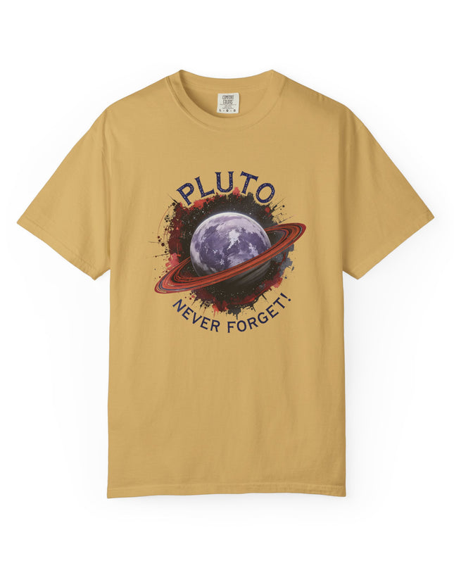 The 'Pluto, Never Forget!' Dram  Unisex Garment-Dyed T-shirt