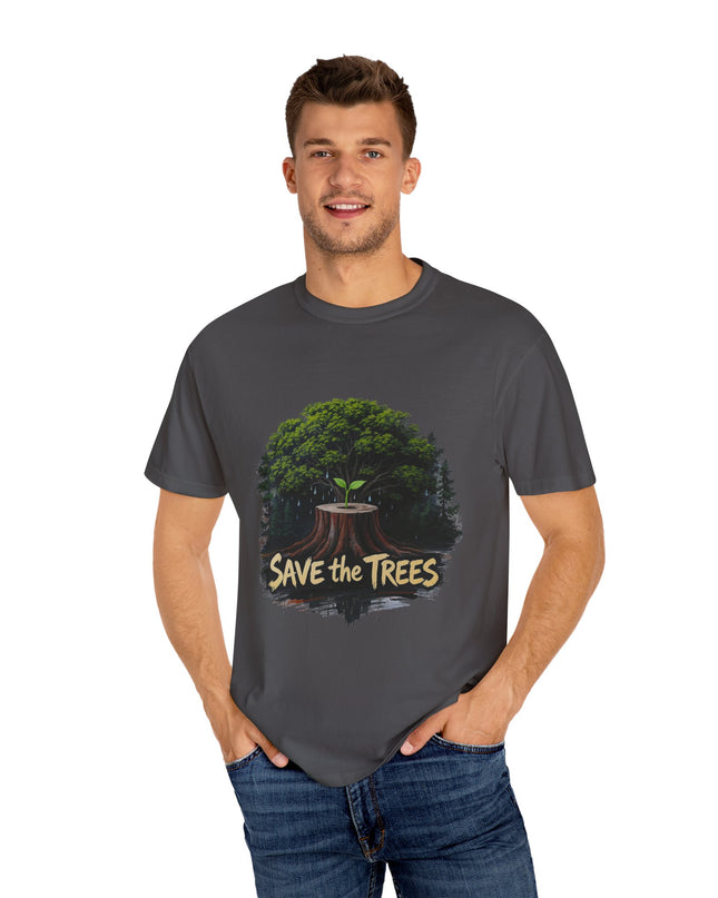 The  'Save The Trees!'  Crying Trees Unisex Garment-Dyed T-shirt