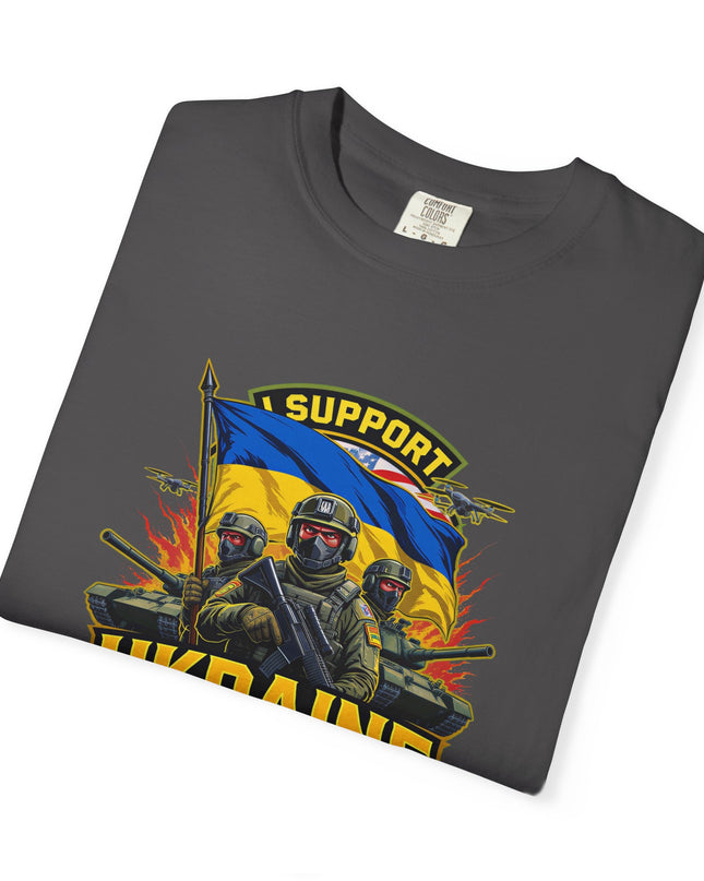 The 'I Support Ukraine!'  Cart,  Unisex Garment-Dyed T-shirt