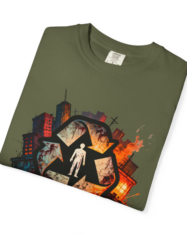 The 'Recycle More Humans!' Urban  Unisex Garment-Dyed T-shirt