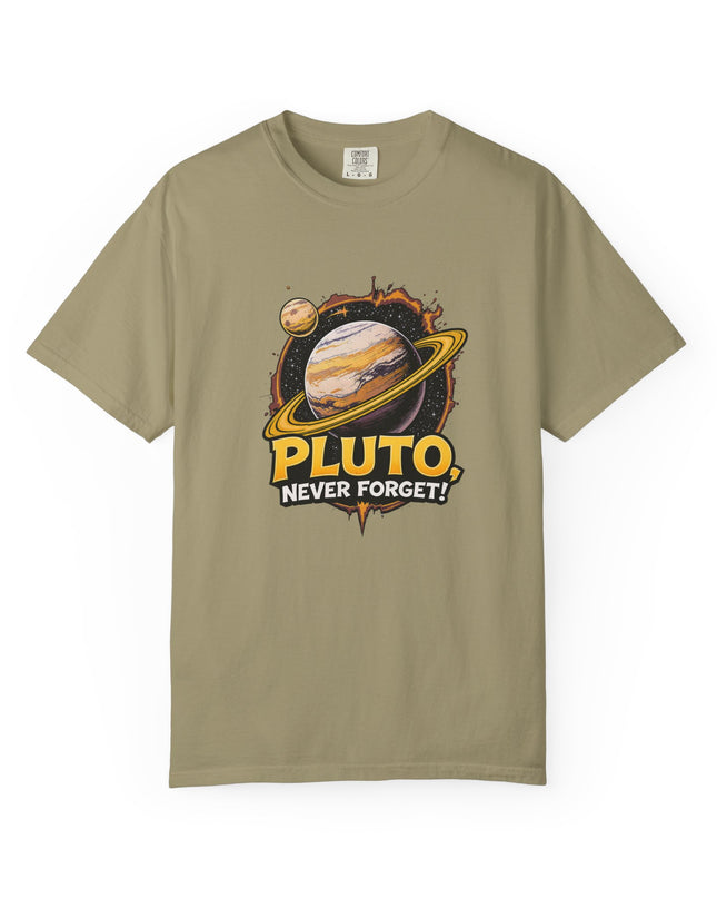 The 'Pluto, Never Forget!' Cart  Unisex Garment-Dyed T-shirt