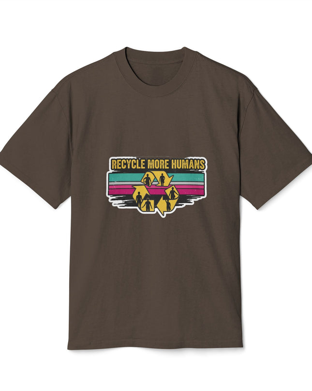The 'Recycle More Humans' v1 T-Shirt, Eco-Friendly Graphic Tee, Save the Earth Apparel, Sustainable Clothing, Upcycled Materials Shirt