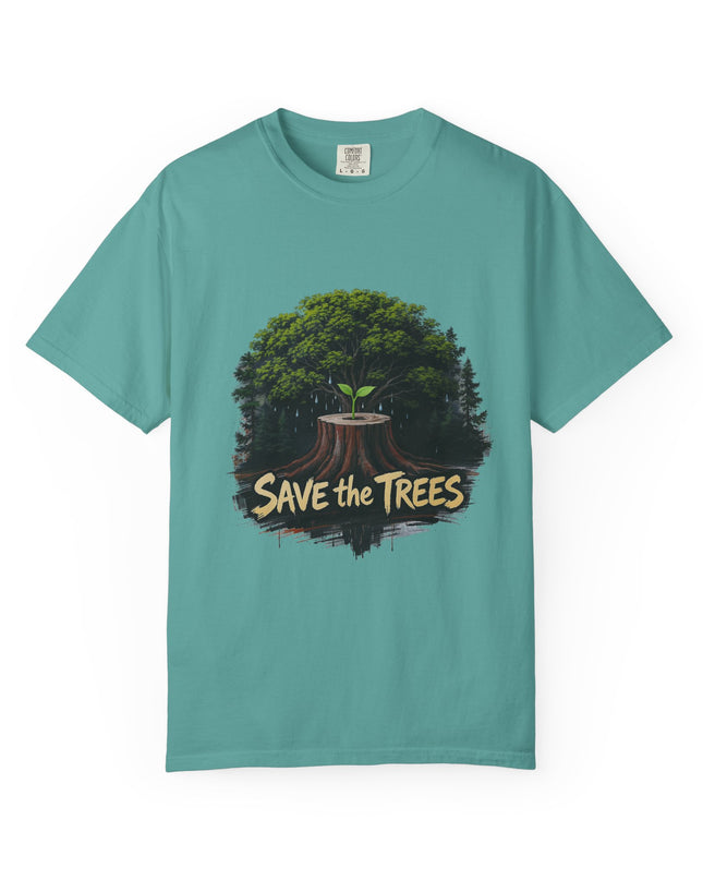 The  'Save The Trees!'  Crying Trees Unisex Garment-Dyed T-shirt